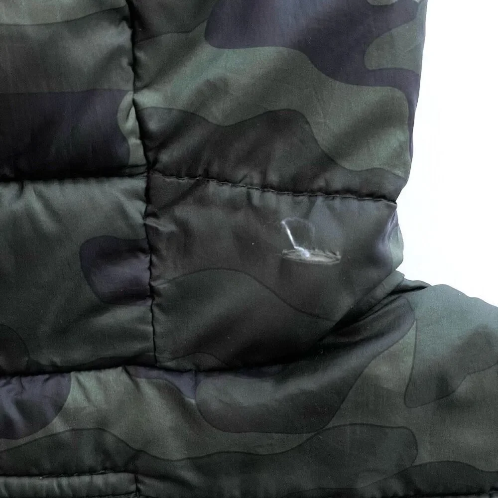 Old Navy Jacket Kids size XS (5) Green Camo Hooded Puffer‎ Coat